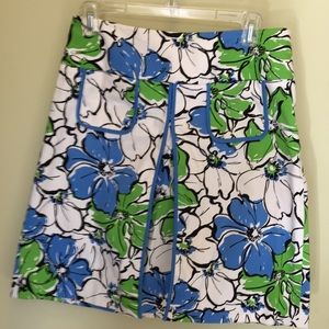Beautiful Blue and Green Floral Skirt